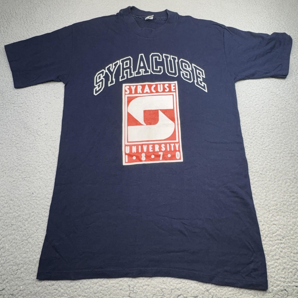 Vintage Syracuse Orange Shirt Mens Large Blue NCAA Basketball Champion 90s Tee